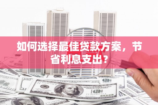 源城如何选择最佳贷款方案，节省利息支出？