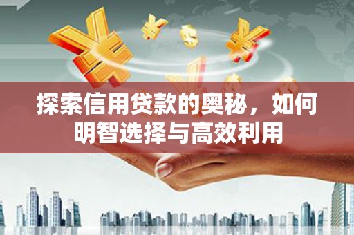 源城探索信用贷款的奥秘，如何明智选择与高效利用