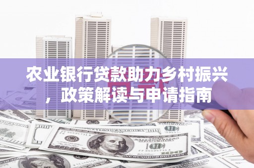 源城农业银行贷款助力乡村振兴，政策解读与申请指南